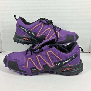 Keep Running KR Speed 3 Mens Trail Running Shoes Purple Orange Size 10